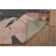Afuera Living Indoor Outdoor Luna Polyester Area 5'x7' Rug in Orange and Cream