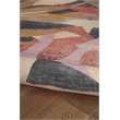 Afuera Living Indoor Outdoor Luna Polyester Area 5'x7' Rug in Orange and Cream