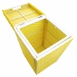 Afuera Living Outdoor Aluminum & Wicker Trash Can in Yellow Finish