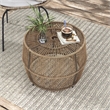 Afuera Living Outdoor Round PE Wicker / Rattan Natural Coffee Table