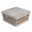 Afuera Living Outdoor Teak and Marble Coffee Table - Natural