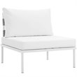 Afuera Living Modern Fabric Padding Patio Armless Chair in White