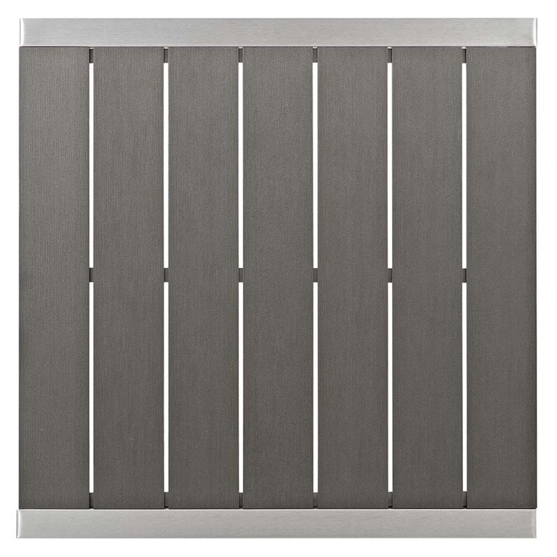 Afuera Living 3 Piece Patio Pub Set in Silver and Gray Finish