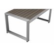 Afuera Living Modern Aluminum Outdoor Coffee Table in Gray Finish