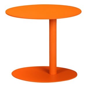 Afuera Living Modern Aluminum Frame Patio Side Table in Orange