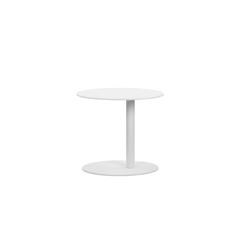 Afuera Living Modern Aluminum Frame Frame Patio Side Table in White