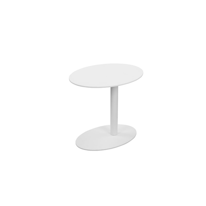 Afuera Living Modern Aluminum Frame Frame Patio Side Table in White