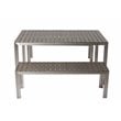 Afuera Living 3-piece Modern Aluminum Frame Patio Dining Set in Gray