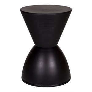 Afuera Living Polypropylene Plastic Indoor/Outdoor Side Table in Black