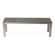 Afuera Living Modern Anodized Aluminum Frame Outdoor Bench in Gray