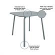 Afuera Living Mid-Century Outdoor/Indoor Dining Table in Gray