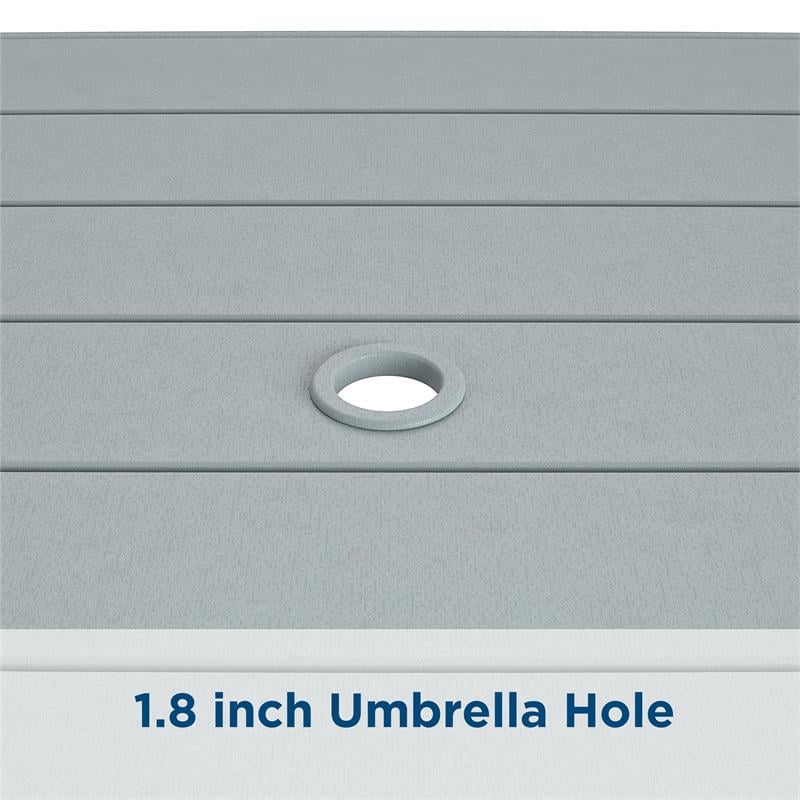 Afuera Living Mid-Century Outdoor/Indoor Dining Table in Gray