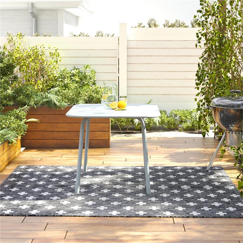 Afuera Living Mid-Century Outdoor/Indoor Dining Table in Gray