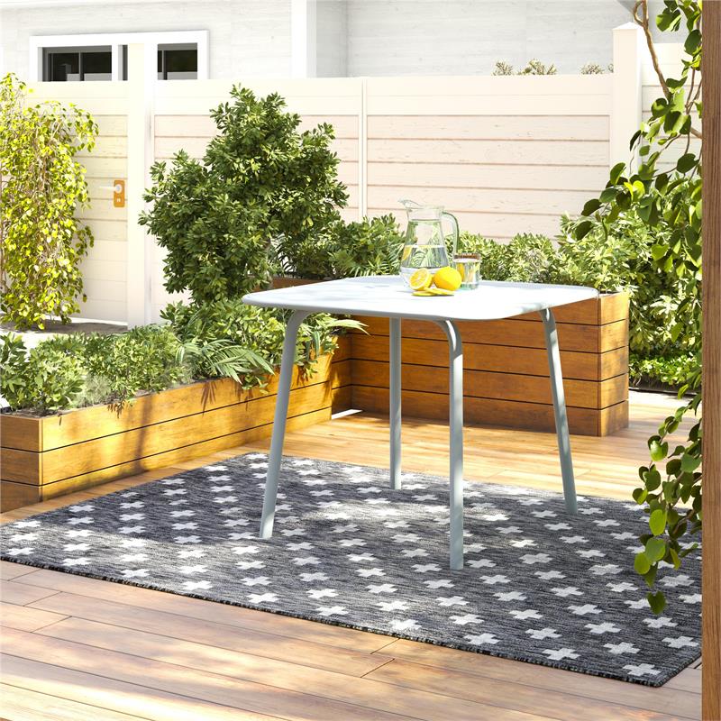 Afuera Living Mid-Century Outdoor/Indoor Dining Table in Gray