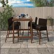 Afuera Living Outdoor Living Patio Bar Table in Steel in Brown