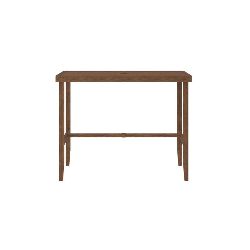 Afuera Living Outdoor Living Patio Bar Table in Steel in Brown
