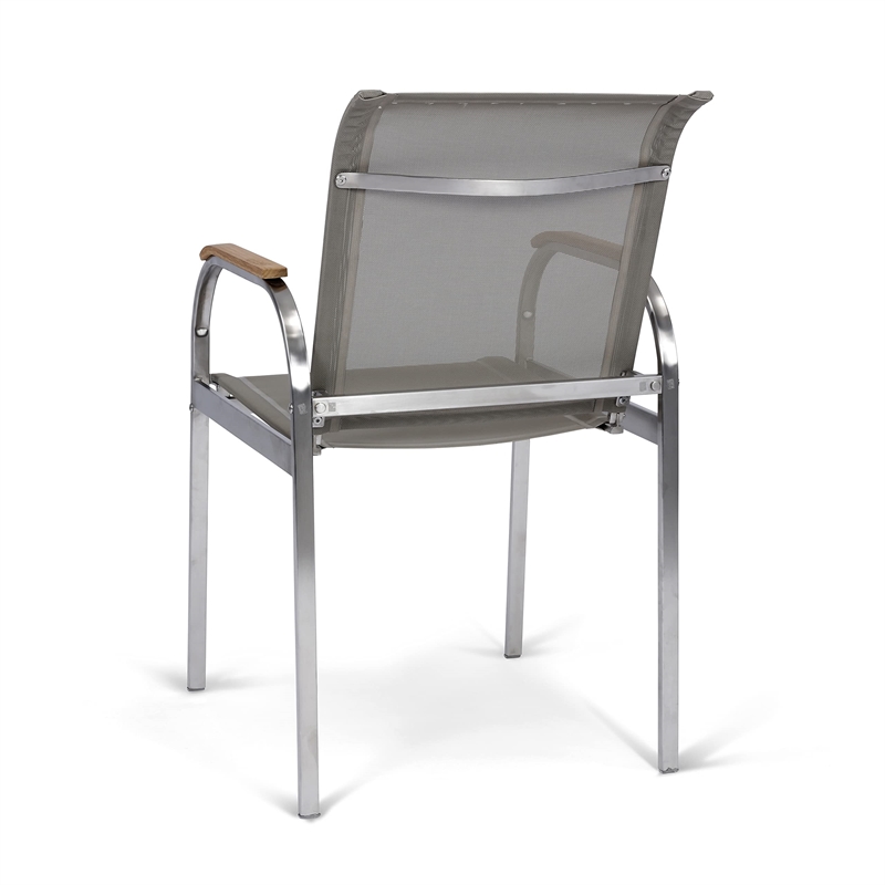 Afuera Living Traditional Gray Upholstered Outdoor Chair Pair