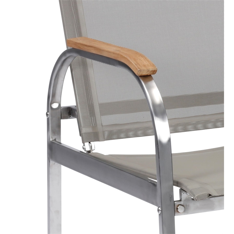 Afuera Living Traditional Gray Upholstered Outdoor Chair Pair