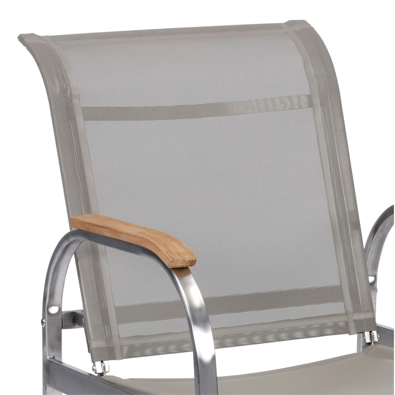 Afuera Living Traditional Gray Upholstered Outdoor Chair Pair