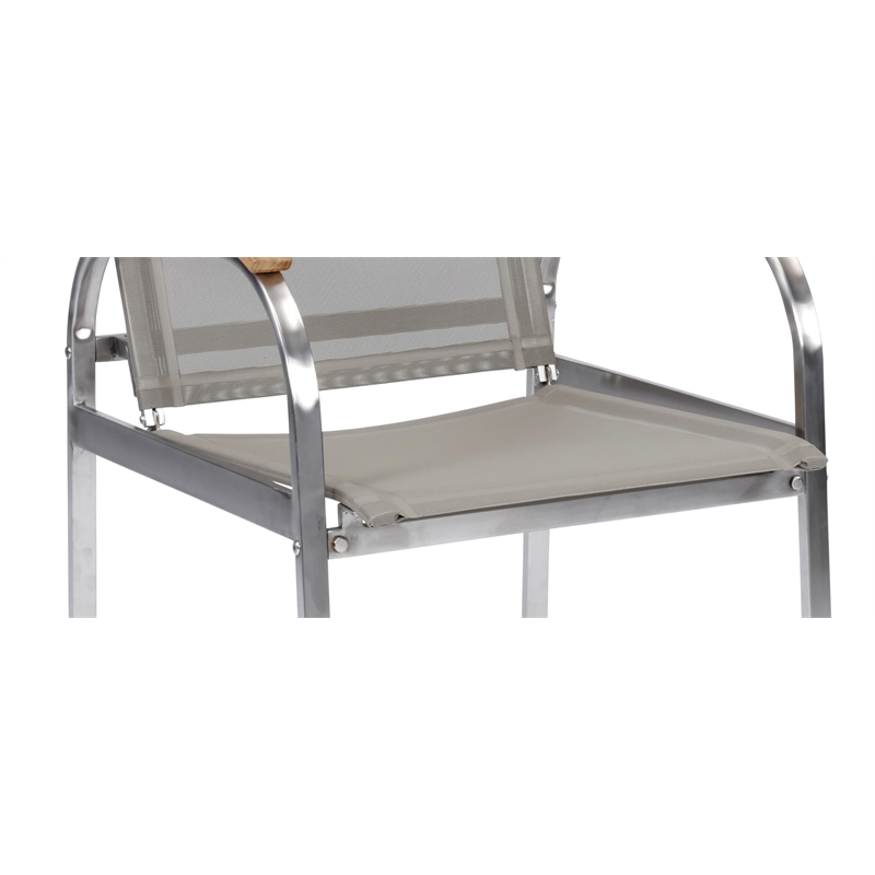 Afuera Living Traditional Gray Upholstered Outdoor Chair Pair