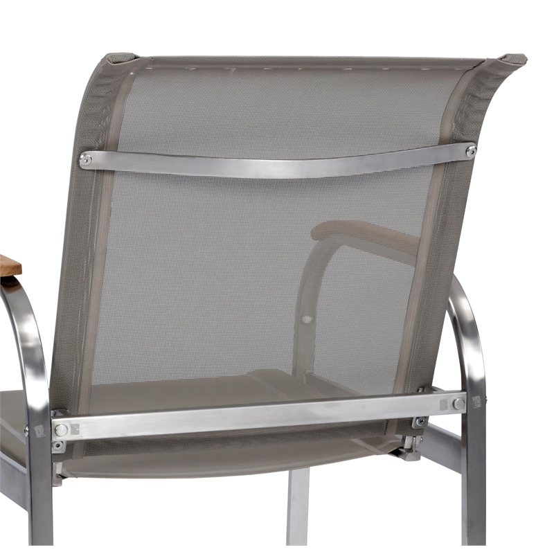 Afuera Living Traditional Gray Upholstered Outdoor Chair Pair