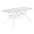 Afuera Living Traditional Aluminum Outdoor Dining Table in White