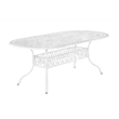 Afuera Living Traditional Aluminum Outdoor Dining Table in White