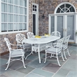 Afuera Living Traditional Aluminum Outdoor Dining Table in White