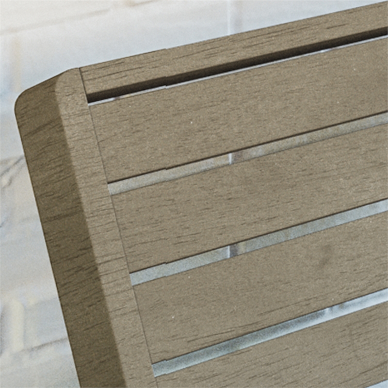 Afuera Living Traditional Sustain Wood Outdoor Lounge Chair in Gray