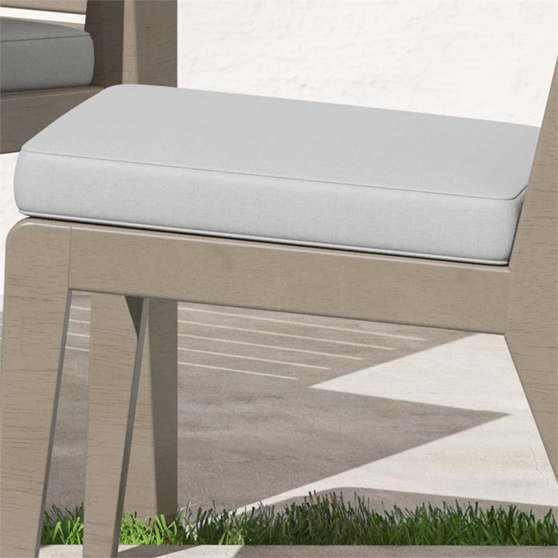 Afuera Living Sustain Wood Outdoor Dining Table and Four Chairs in Gray