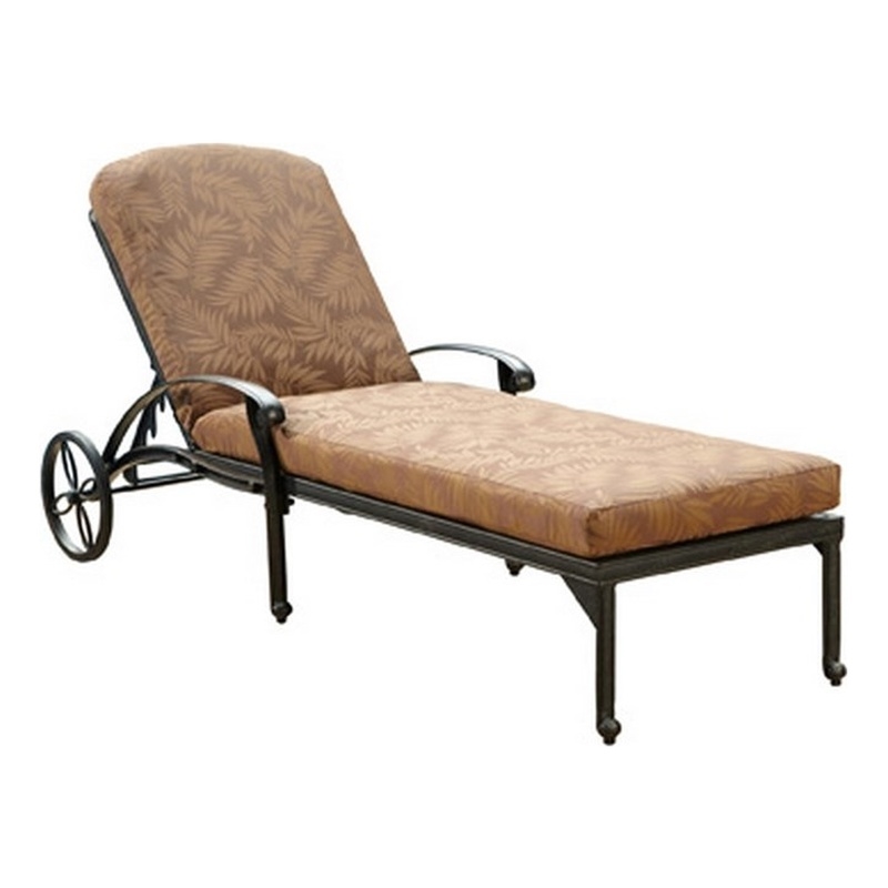 Afuera Living Traditional Aluminum Outdoor Chaise Lounge in Charcoal