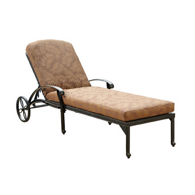 Afuera Living Traditional Aluminum Outdoor Chaise Lounge in Charcoal