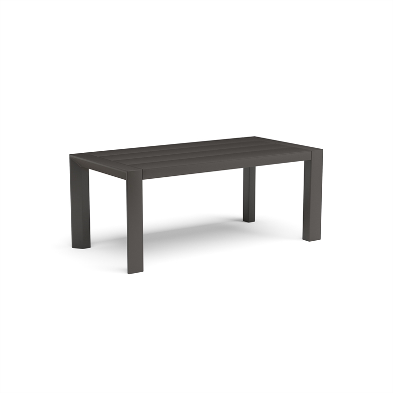 Afuera Living Traditional Aluminum Outdoor Aluminum Coffee Table in Gray