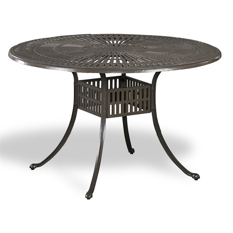 Afuera Living Traditional Aluminum 5 Piece Outdoor Dining Set in Charcoal