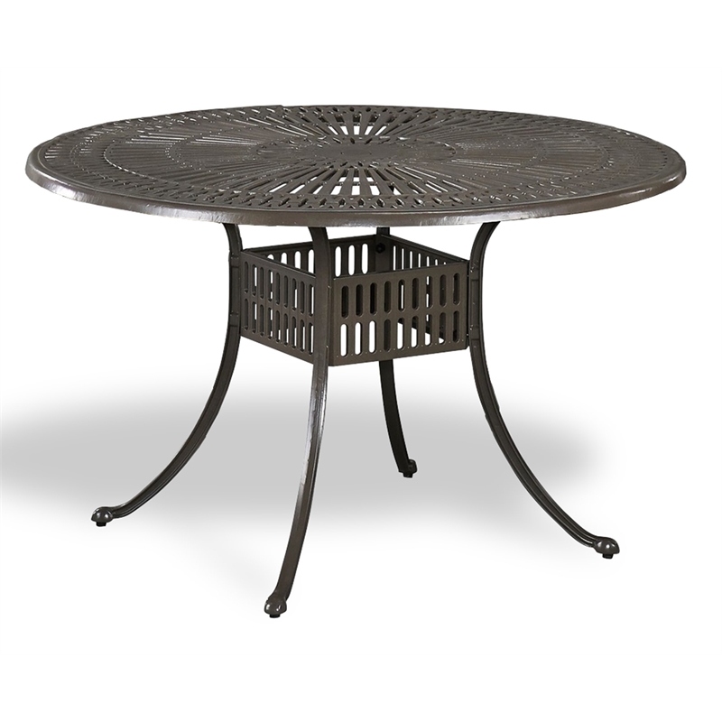 Afuera Living Traditional Aluminum 5 Piece Outdoor Dining Set in Charcoal