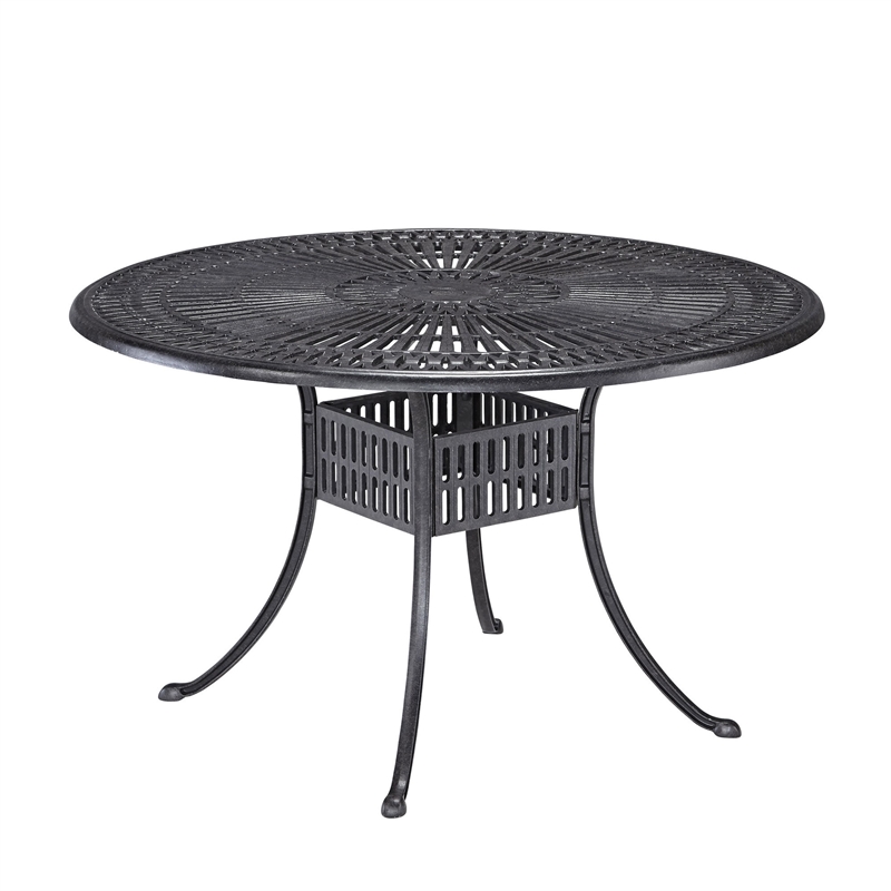 Afuera Living Traditional Aluminum 5 Piece Outdoor Dining Set in Charcoal
