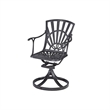 Afuera Living Traditional Aluminum 5 Piece Outdoor Dining Set in Charcoal