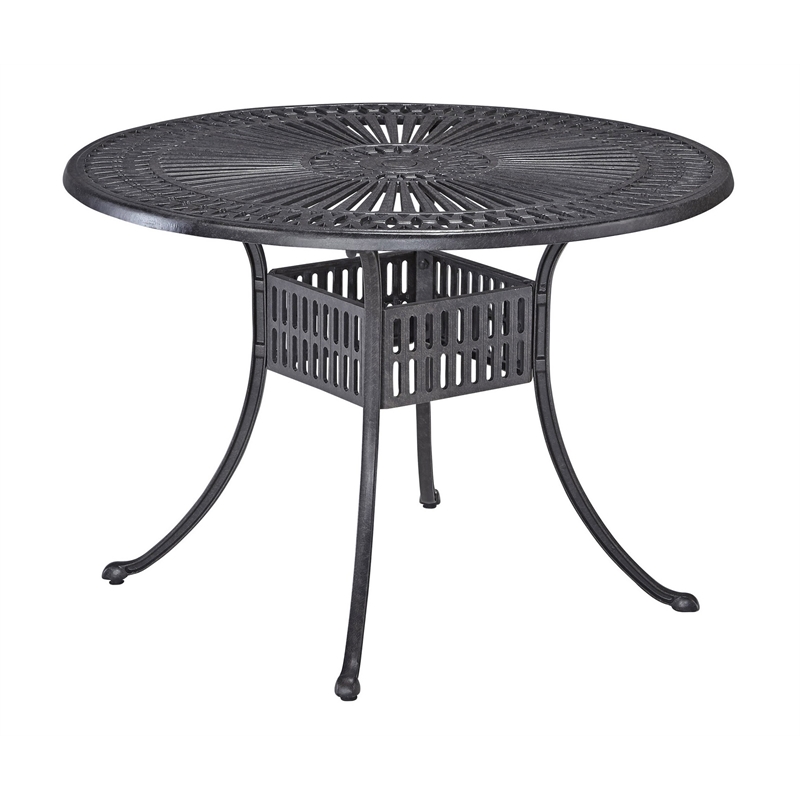 Afuera Living Traditional Aluminum 5 Piece Outdoor Dining Set in Charcoal