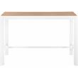 Afuera Living Wood Outdoor Patio Rectangle Bar Table in Brown