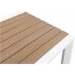 Afuera Living Wood Outdoor Patio Rectangle Bar Table in Brown