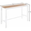 Afuera Living Wood Outdoor Patio Rectangle Bar Table in Brown