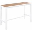 Afuera Living Wood Outdoor Patio Rectangle Bar Table in Brown