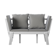Afuera Living Modern Dolavon Outdoor Convertible Lounge Chair in White