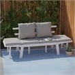 Afuera Living Modern Dolavon Outdoor Convertible Lounge Chair in White