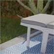 Afuera Living Modern Dolavon Outdoor Convertible Lounge Chair in White