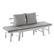 Afuera Living Modern Dolavon Outdoor Convertible Lounge Chair in White