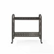 Afuera Living Contemporary Metal Outdoor Bar Cart in Oil Rubbed Bronze