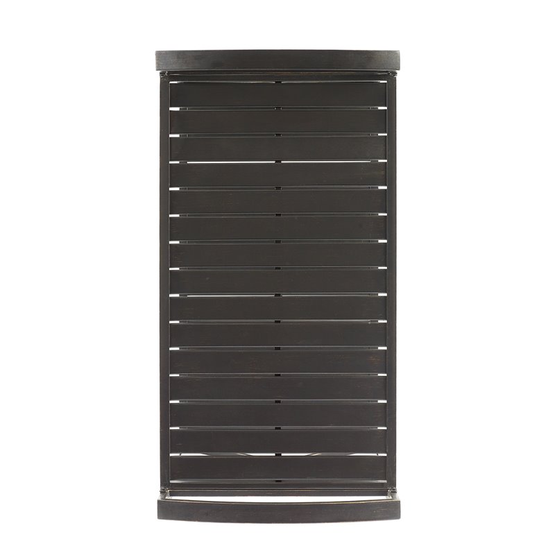 Afuera Living Contemporary Metal Outdoor Bar Cart in Oil Rubbed Bronze