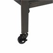 Afuera Living Contemporary Metal Outdoor Bar Cart in Oil Rubbed Bronze
