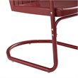 Afuera Living 5-Piece Metal Outdoor Dining Set in White/Bright Red Gloss
